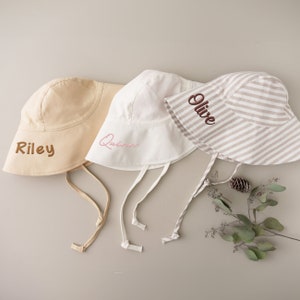 Personalized Baby Sun Hat | Custom Name Toddler Beach Hat | Embroidered Baby Bucket Hat | Baby Shower Gifts | Kids Gifts | Baby Boy Sun Hat