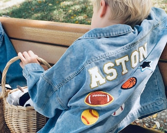 Personalized Jean Jacket, Gift for Kid, Denim Jacket, Kids Gift, Toddler Jean Jacket with Name, Denim Jacket for Kid