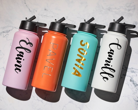 Personalized Water Bottles for Dad 40oz/32oz with Straw, Customized Vacuum  Insulated Water Flask, Stainless Steel Sports Thermos, Father's Day Gift