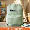 Back To School Personalized Toddler Backpack: Embroidered Pastel Kids Schoolbag With Side Pocket [R]