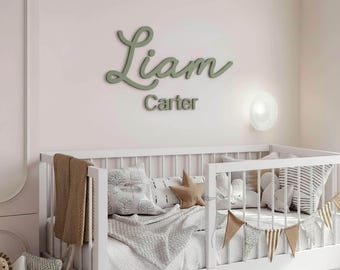 Acrylic Name Sign for Nursery, New Mom Gift, Personalized Kids Room Wall Art, Baby Gift, Modern Acrylic Letters, Baby Shower Decoration