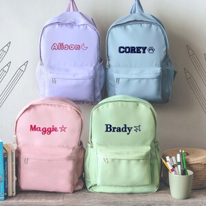 New Mom Gift, Personalized Toddler Backpack, Baby Backpack, Backpack for Kids, Embroidered Backpack for kids, Toddler Gift Custom image 7