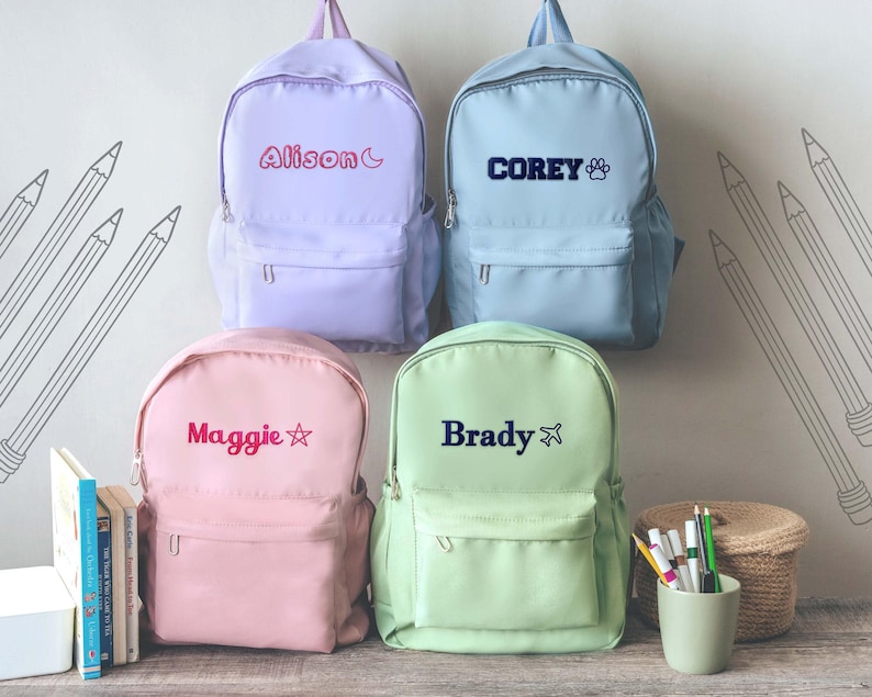 New Mom Gift, Personalized Toddler Backpack, Baby Backpack, Backpack for Kids, Embroidered Backpack for kids, Toddler Gift Custom image 7
