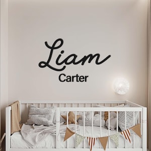 Acrylic Name Sign for Nursery, Personalized Baby Name Cutout, Kids Room Wall Art, Modern Acrylic Letters, Baby Shower Decoration