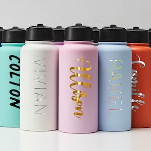 AIPNIS Custom Thermos cup,Engravable with Your Name,with Leakproof Lid &  Cup,Coffee cup,Personalized Gift Stainless Steel Water Bottle,Sports Bottle