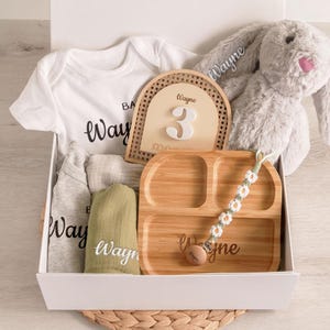 Baby Shower Gift Box, Baby Monthly Milestones, Welcome Newborn Box, Baby Boy Girl Keepsake, New Parents Gift, Baby First Christmas Gift Box