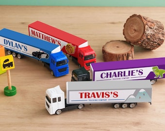 Toy Truck for Kids, New Dad Gift, Personalized Name, Custom Baby Boy Gift, Large Toy Truck, Toy Truck with name, Gift for Kids