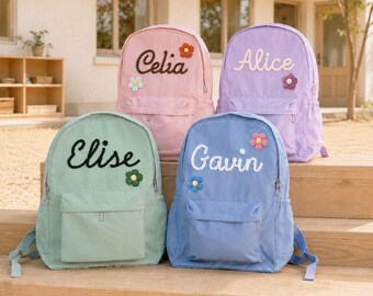 Customized Daycare Backpack: Water Resistant Nylon with Bottle Pocket [R]