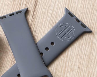 Monogram Silicone Watch Band for Men , Custom Watch Band , Custom Birthday Gifts for Husband , Custom  Present for Son Gift