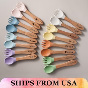 Siliconen babylepel vorkenset, peutercadeau, babybestekset, siliconen gebruiksvoorwerpen, kraamcadeau, peuterlepel en vork, cadeau nieuwe moeder