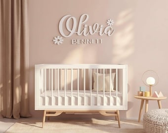 Personalized Baby Name Sign, New Baby Gift, Custom Acrylic Nursery Wall Art, Baby Shower Gift, Modern Kids Room Decor, Nursery Name Sign
