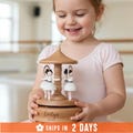 Christmas Gift for Girls: Personalized Wooden Ballerina Music Box [R]