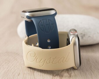 Gift for Her, Personalized Silicone Watch Band for Couple, Custom Watch Band , Monogram Watch Band, Anniversary Gifts