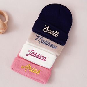Personalized Baby Hat, Toddler Gift, Embroidered Name Baby Beanie Hat, Newborn Gift, Infant Toddler Name Hat, Custom Baby Shower Gift