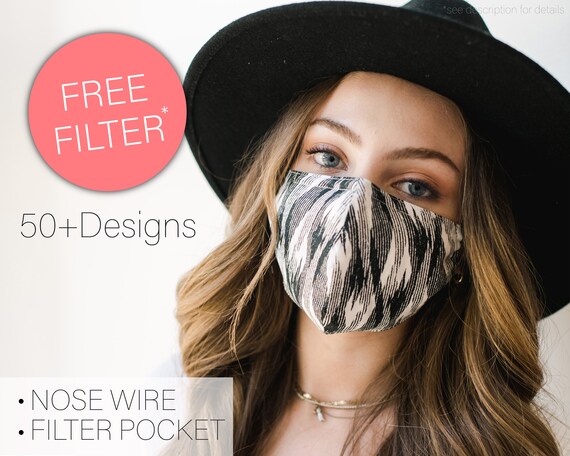 thumbnail image 2 of Washable Cloth Face Masks – 12 Pack With Nose Wire & Filter Pocket, Breathable Cotton Blend 2 of 12