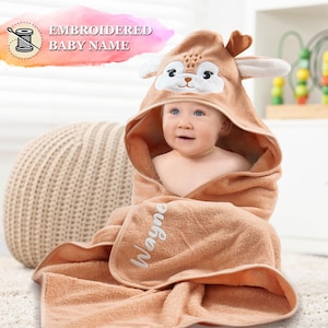 Custom Baby Towel with Name, New Mom Gift, Baby Gift, Soft Hooded Towel for Newborn, First Mothers Day Gift, Personalized Keepsake [T]