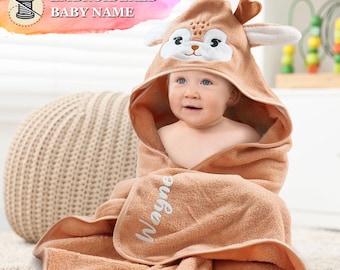 Custom Baby Towel with Name, New Mom Gift, Baby Gift, Soft Hooded Towel for Newborn, First Mothers Day Gift, Personalized Keepsake [T]