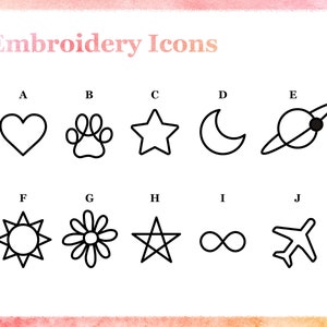 a picture of a set of symbols for embroidery