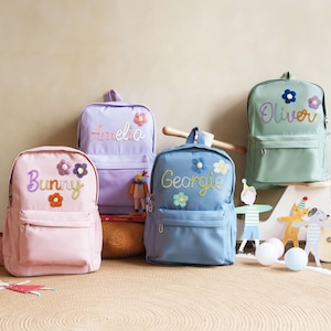 Embroidered Kids Backpack, Kids Name Backpack, Personalized Backpack for Preschool, Toddler Gift, Baby Girl and Boy Gift, Custom Name Bag