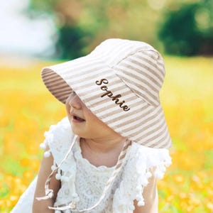 Personalized Toddler Sun Hat, New Mom Gift, Baby Sun Hat, Custom Baby Sun Hat, Baby Shower Gift, Embroidered Baby Bucket Hat, Baby Gifts