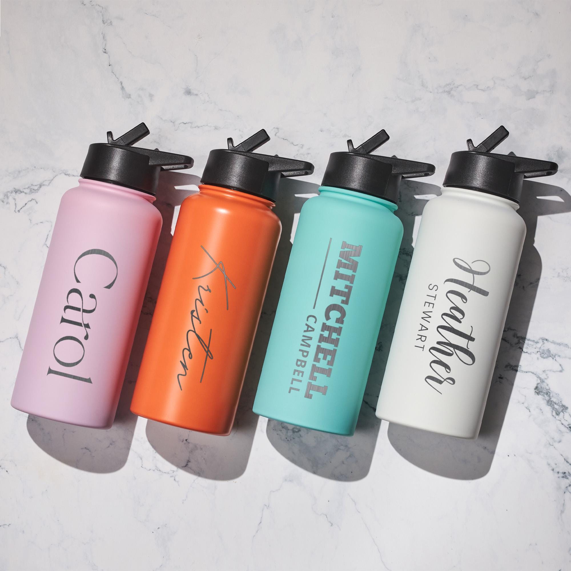 Bulk Water Bottle, Personalized Insulated Water Bottle 32oz, Sports Bottle, Laser Engraved Logo, Wholesale Tumblers, Bulk Business Gifts