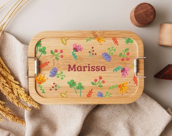 Kids Lunch Box Personalized | Custom Name Snack Box | Back to School Gift | Animal Lunch Box | Christmas Gifts | Boy Girl Birthday Gifts