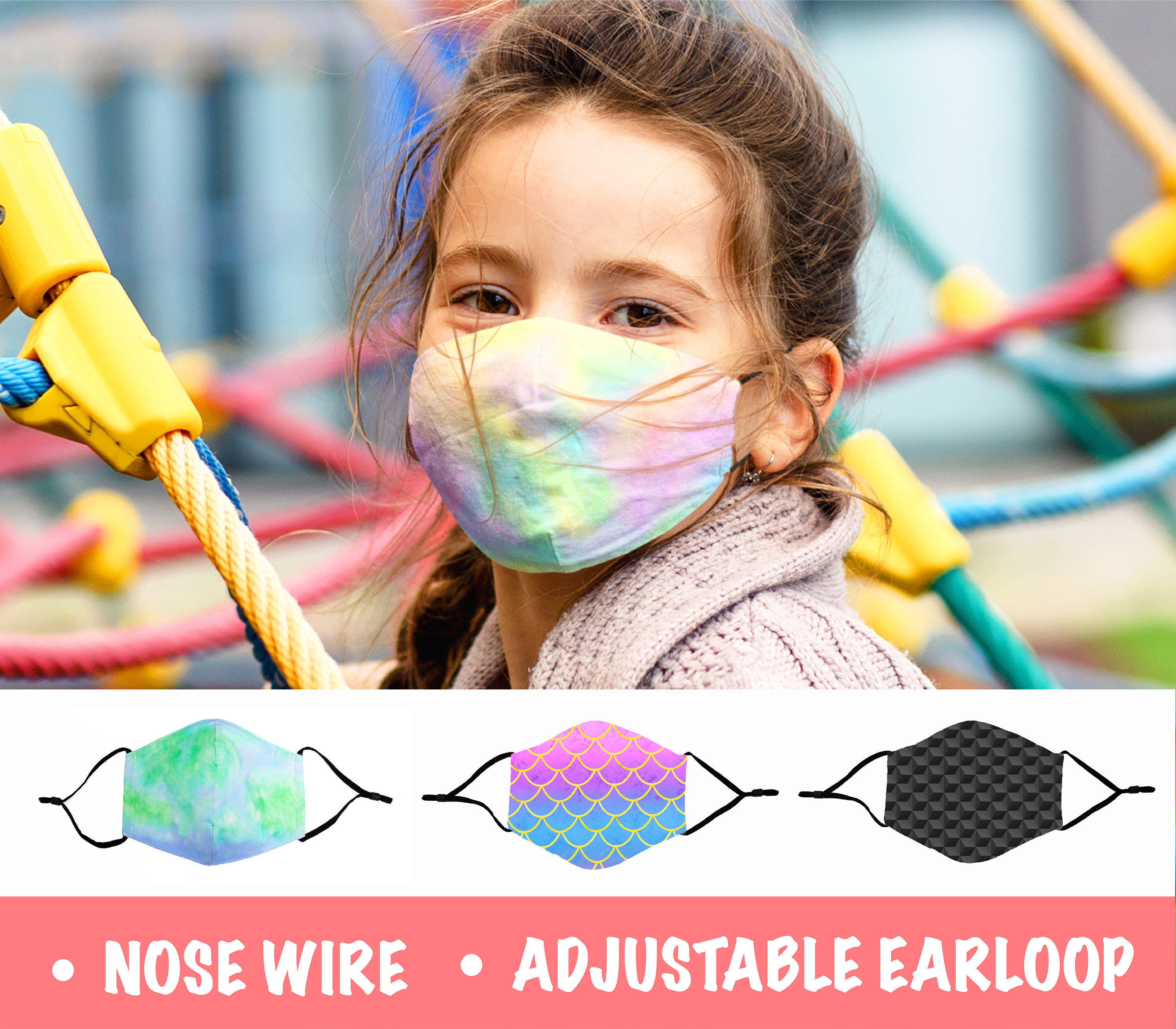 Kids Cotton Face Mask Resuable and Washable Kids Face Mask Etsy