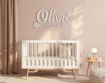 Personalized Baby Name Sign, New Baby Gift, Custom Acrylic Nursery Wall Art, Baby Shower Gift, Modern Kids Room Decor, Nursery Name Sign
