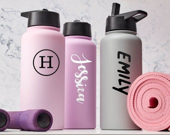 Benutzerdefinierte Wasserflasche | Personalisierte Geburtstagsgeschenk für Bester Freund | Weihnachtsgeschenke für Sie | Sport Geschenk für Frauen | Thermosflasche