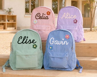 Customized Daycare Backpack: Water Resistant Nylon with Bottle Pocket [R]
