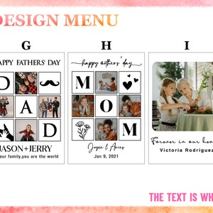 a family picture with the text design menu