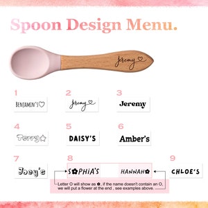 Baby Bamboo Plate with Spoon Toddler Girl Dining Set Custom Name Engraved Kids Plate Children Weaning Set 1st Birthday Gift image 3