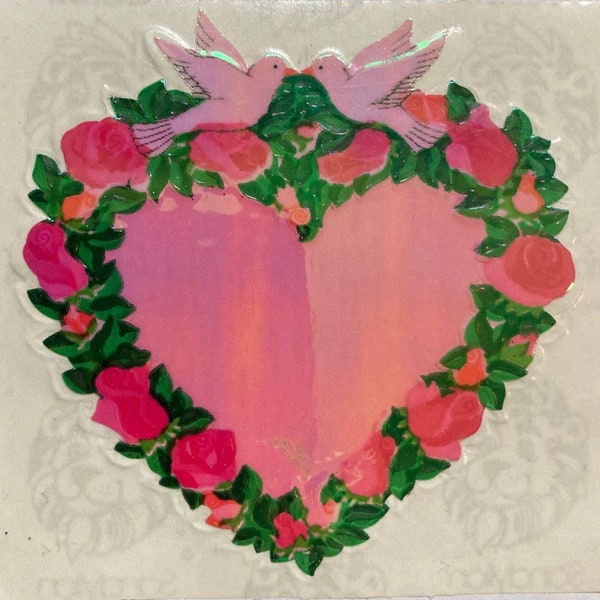 RARE! Sandylion Vintage Sticker - Big shiny Heart