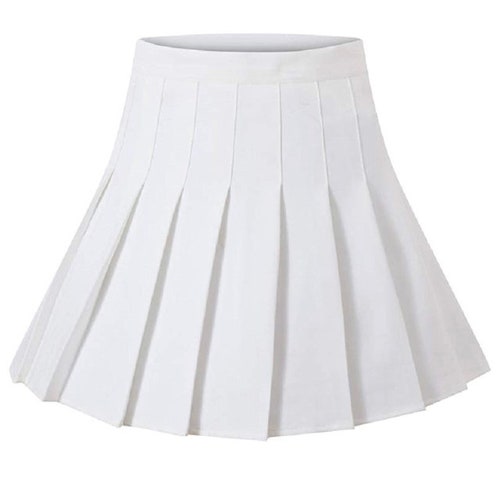 Black Tennis Pleated School Mini Skirt - Etsy
