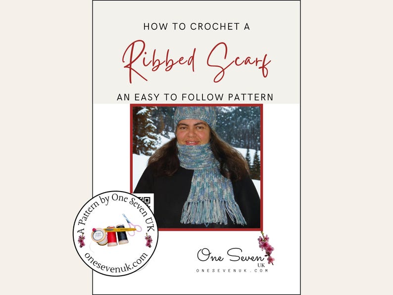 Ribbed Crochet Scarf Pattern PDF | Unisex Winter Scarf | Beginner ...