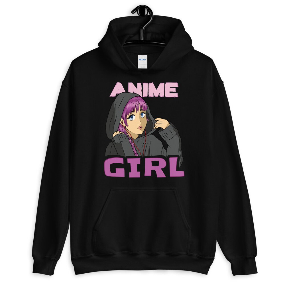 Anime Hoodie Kawaii Anime Girl Hoodie Kawaii Hoodie Anime Etsy
