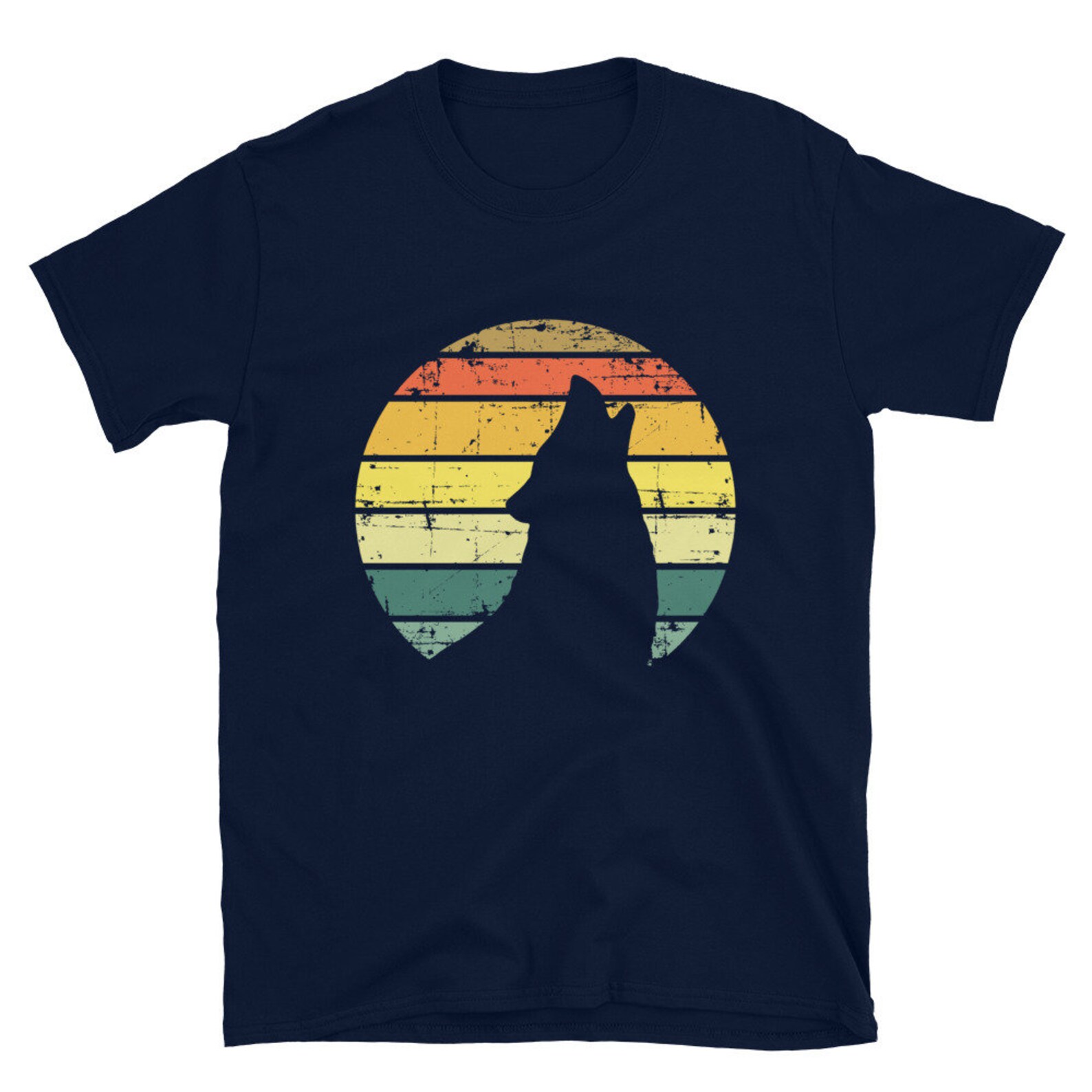 Retro Wolf Shirt Howling Wolf Vintage Shirt Howling Wolf Etsy