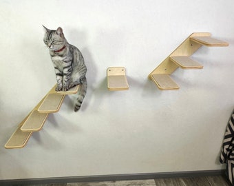 Cat ladder set /  Cat shelves set / Cat wall steps / Cat furniture / New 2022 from RshPets