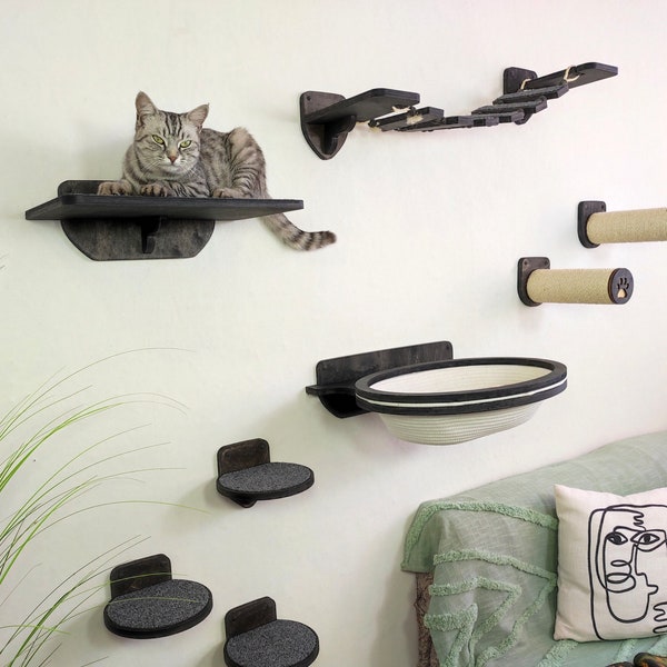 Cat shelves / Bed cat / Steps cat // A large set of modern furniture for cats