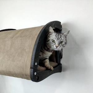 Cat tunnel, Cat cave, Cat house, Cat tree, Cat shelf, Cat climbing wall, Cat shelves, Cat furniture, Modern cat tree, Cat wall furniture image 1