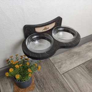 Cat bowl, Pet bowl, Cat food bowl, Cat plate stand, Personalized cat bowl stand, Raised cat feeder, Feeding stand, Cat feeding, Dog feeder