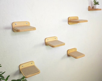 Shelf for cats | Furniture for cats | Wooden shelves-steps in a set of 5 pcs.