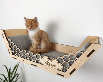 Meubles muraux pour chats, Étagères pour chats, Appartement en copropriété pour chats, Étagères murales pour chats, Grotte pour chats, Lit pour chats, Lit mural pour chats, Meubles modernes pour chats, Mur d'escalade pour chats