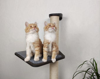 Poste rascador para gatos, Muebles de pared para gatos, Árboles para gatos, Muebles modernos para gatos, Poste rascador, Estantes para gatos, Torre para gatos, Regalo para gatos