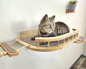 Cat Wall Shelf / Cat Wall Bed / Cat Hanging Bridge -//- New set from the RshPets team