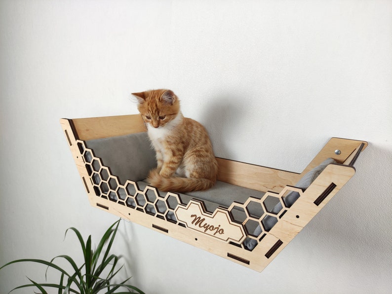 Cat wall furniture, Cat shelves, Cat condo, Cat wall shelves, Cat cave, Cat bed, Cat wall bed, Modern cat Furniture, Cat climbing wall image 3