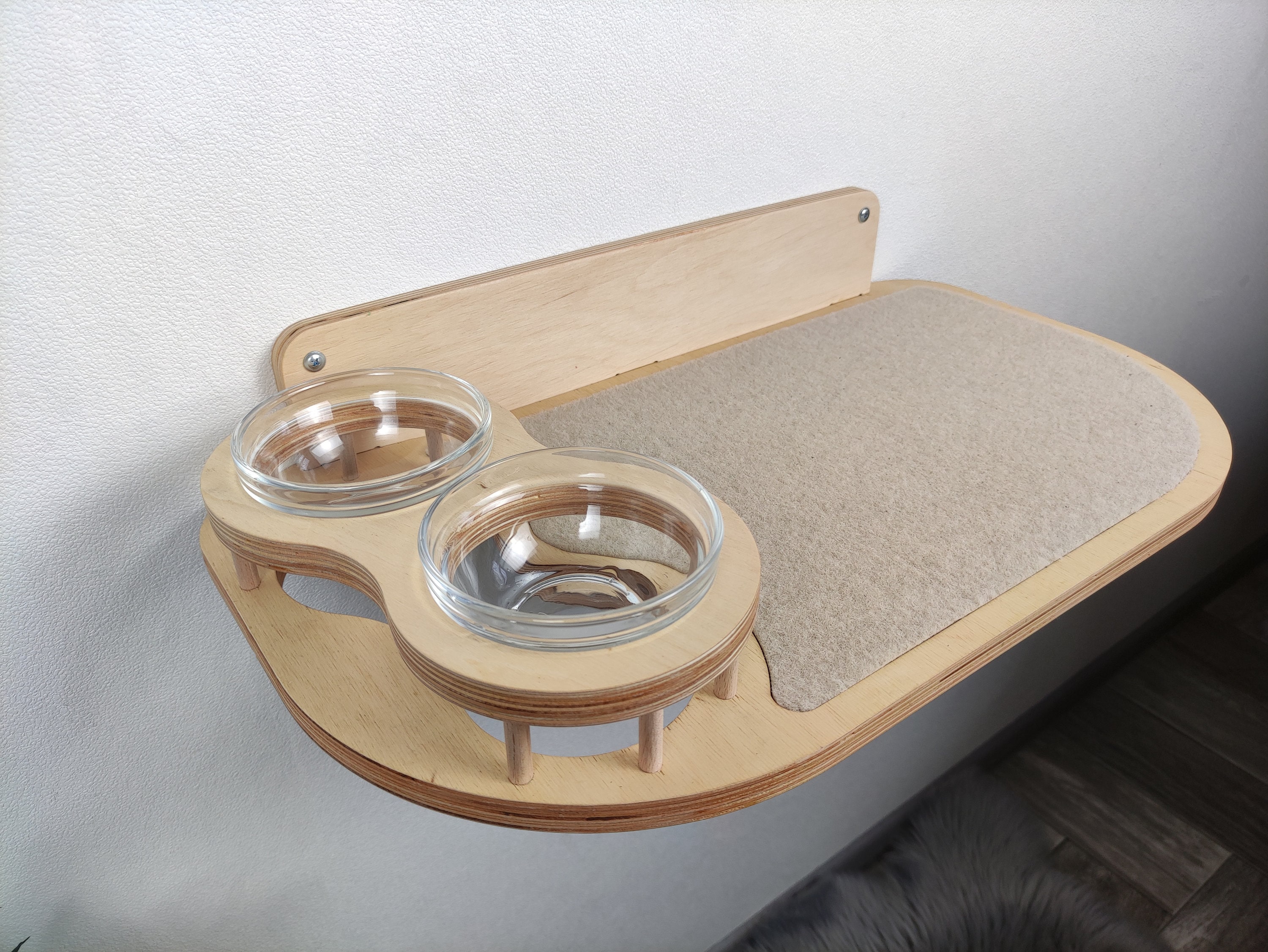 Cat Feeder Shelf Cat Food Shelf Pet Bowl Cat Bowls Cat Etsy UK