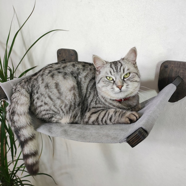 Cat hammock bed, Cat shelves, Cat wall furniture, Cat hammock, Wood cat bed, Cat perch, Cat shelf, Cat shelves bed, Cat wall furniture