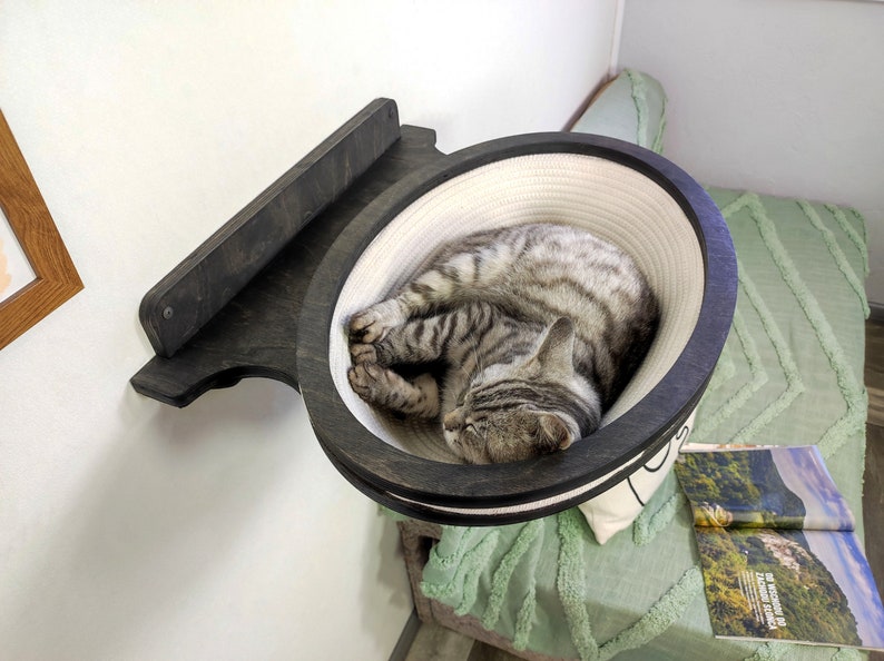 Cat wall furniture // Cat bed // ECO basket cotton // ECO collection 2023 from the brand RshPets image 1