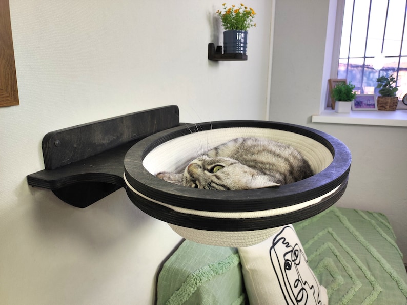 Cat wall furniture // Cat bed // ECO basket cotton // ECO collection 2023 from the brand RshPets image 4